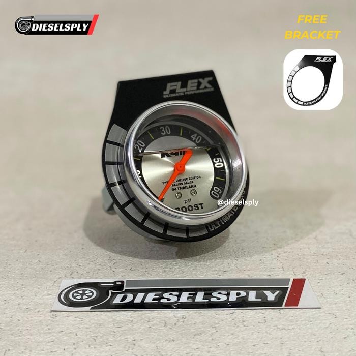 R4 BOOST METER LIMITED EDITION SILVER CHROME UNIVERSAL INNOVA / FORTUNER / HILUX / PAJERO / TRITON