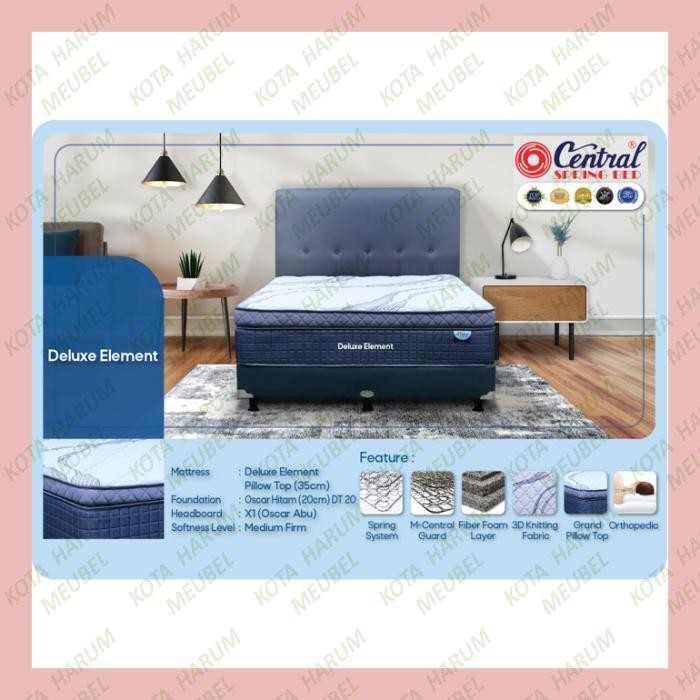Omg Mo Stok Terbatas Kasur Springbed Spring Bed Central Deluxe Element Uk 160X200 200X160 200 X 160