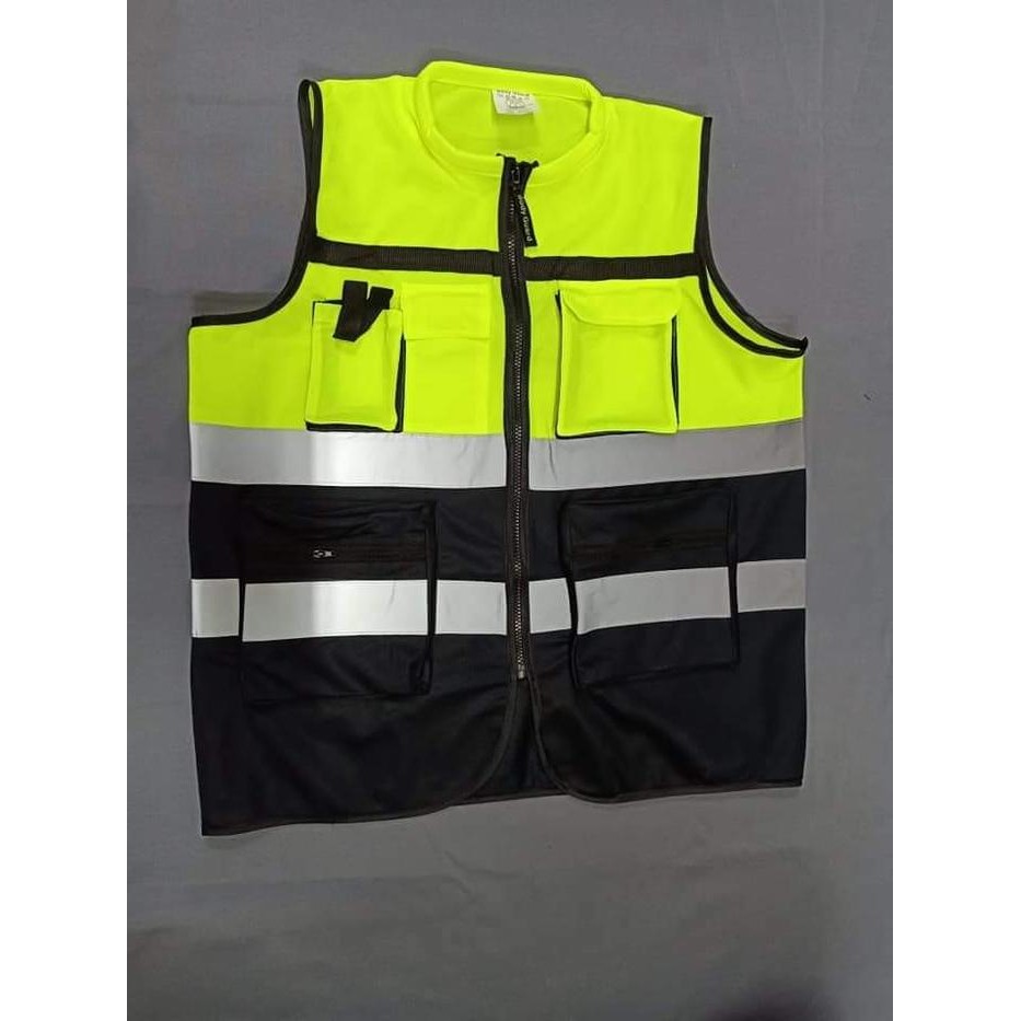 Safety Vest / Rompi Kerja - Hitam Hijau 02
