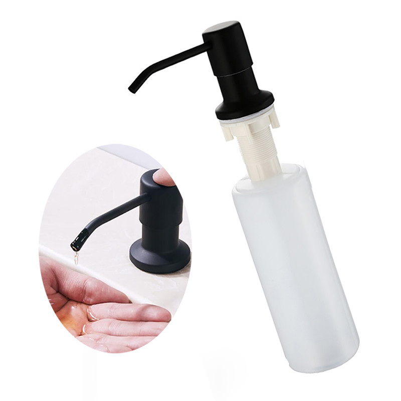 Kit en Sink Soap Dispenser Stainless Steel Bathroom Soap Dispenser Manually Press Soap Dispenser