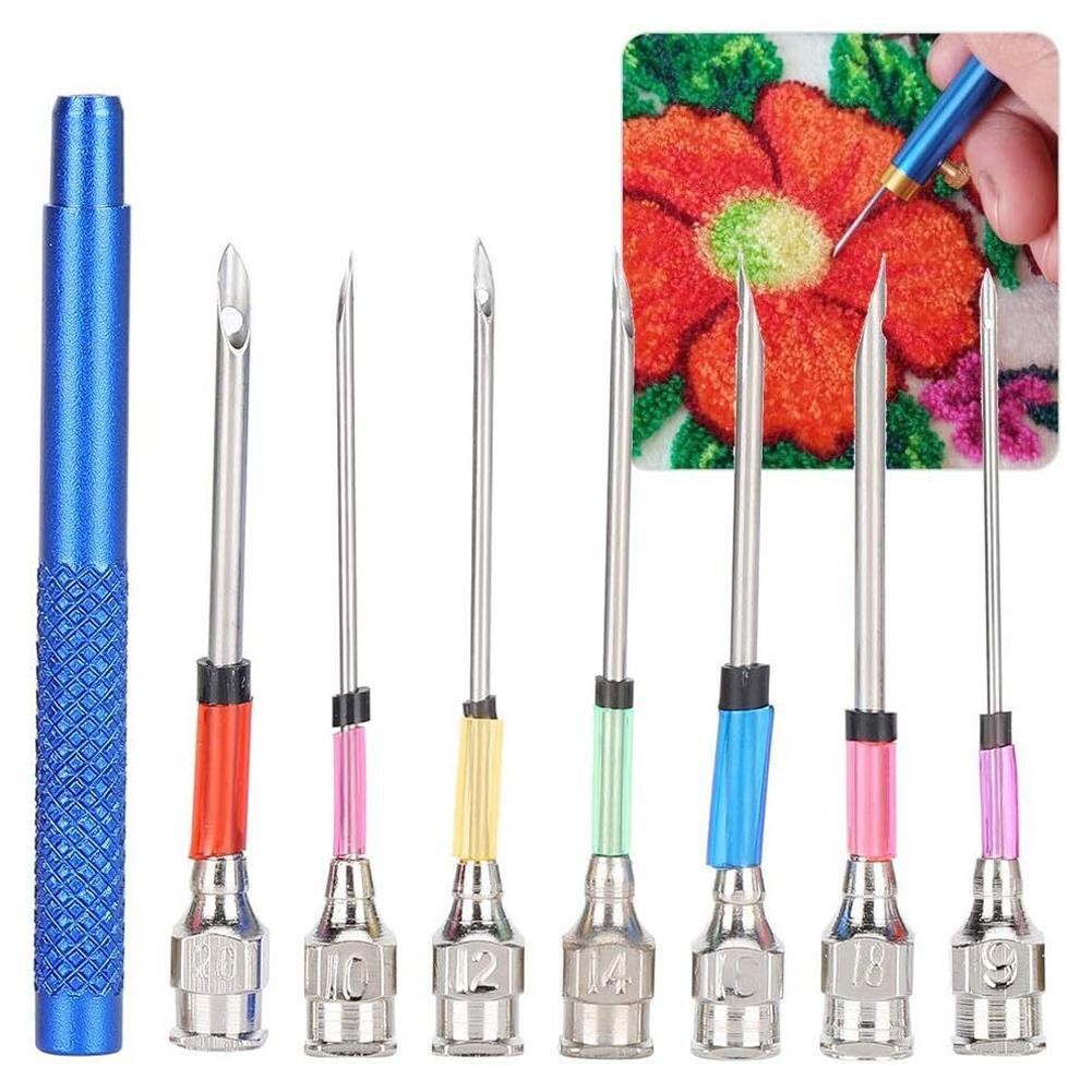 1 Set Punch Needle Tool Ultra Punch Needle Steel Embroidery Stitching Punch Needles Set Knitting Art