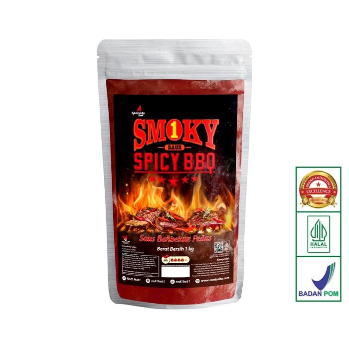

TERMURAH SMOKY1 SPICY BBQ 1 kg (Spicy BBQ Sauce) READY STOCK