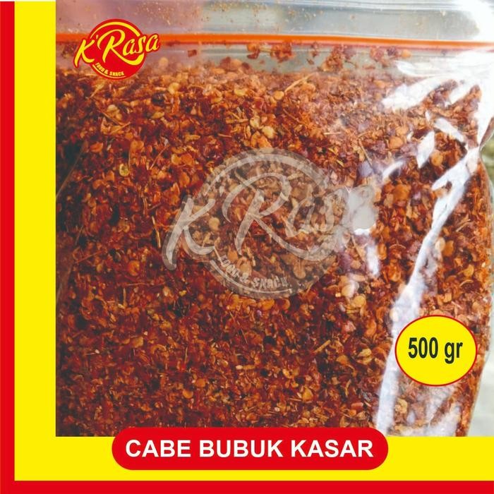 

ORIGINAL cabe bubuk kasar 500 gr. super pedass READY STOCK