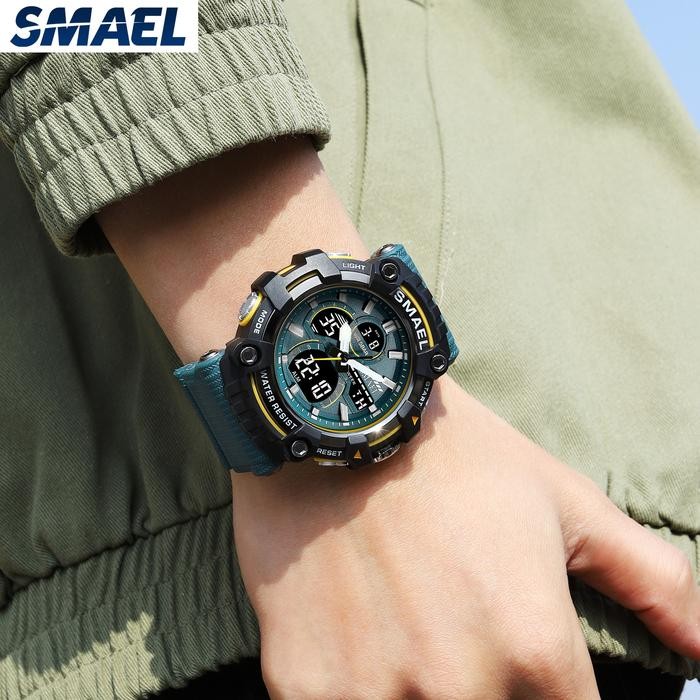 Jam Tangan Sport Analog Digital Pria Wanita Merk Smael 8079