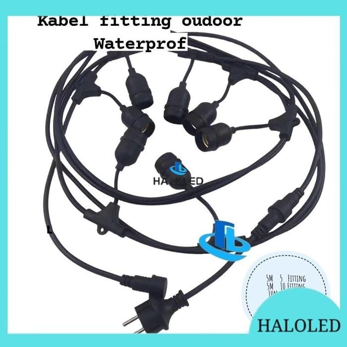 KABEL FITTING GANTUNG OUTDOOR WATERPROOF -10M 20 FITTING LAMPU