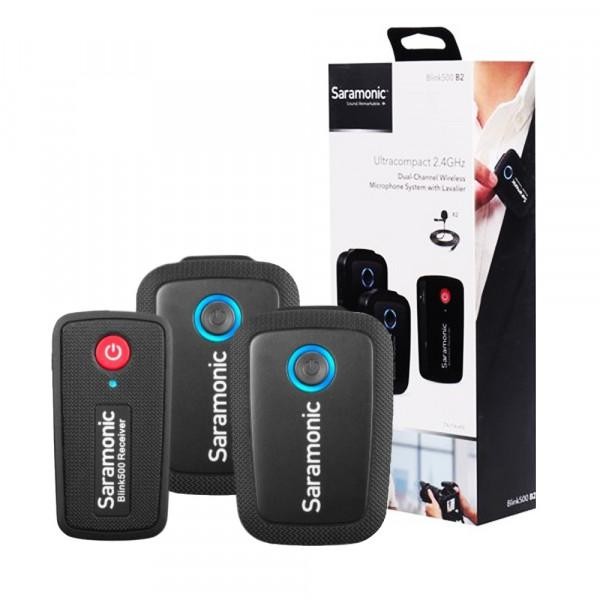 Saramonic Blink 500 B2 Dual Wireless Omni Lavalier Microphone + Case Pasti Ori