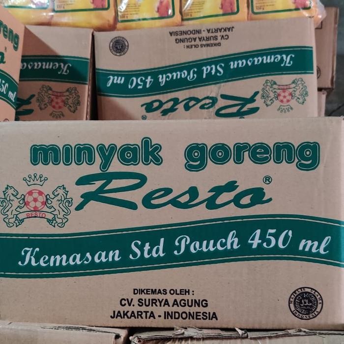 

Minyak Goreng Resto Kemasan Refill 450Ml Dus Isi 24Pcs Ready -Gratisongkir