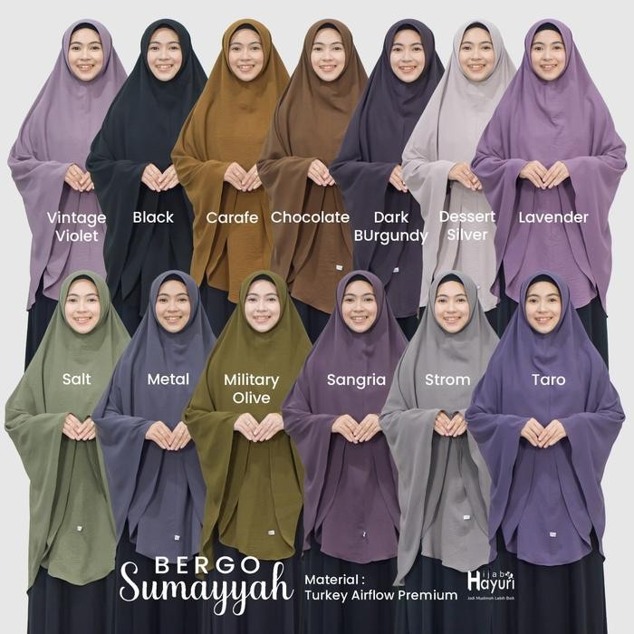 Bergo Panjang / Bergo Syar'i / Bergo Non Pad / Bergo Crinkle Polos