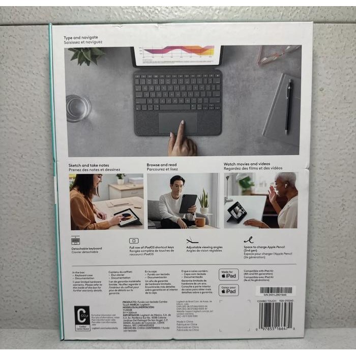 IPAD AIR 5 M1 10.9 INCH 2022 / IPAD AIR 4 2020 LOGITECH COMBO TOUCH KEYBOARD COVER