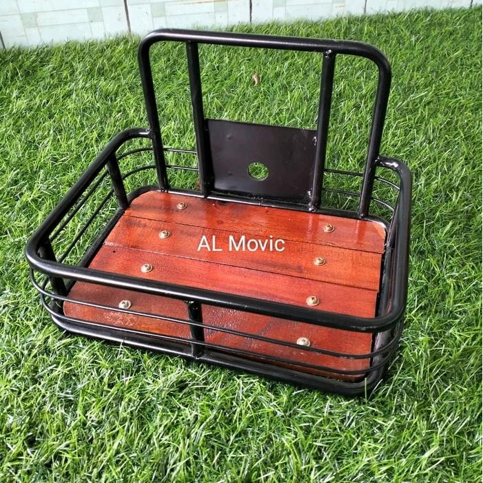 Rak Depan Sepeda Lipat Front Blok Kranjang Alas Kayu Sepeda Lipat Front Blok Pasti Ori