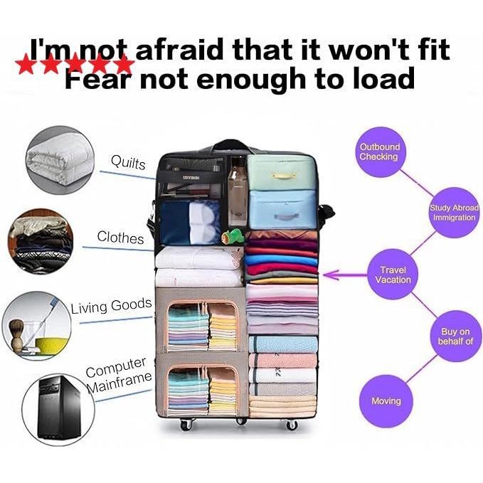 Backpack Tas Ransel Laptop Koper Roda Kapasitas Besar 20" 24" Inch Koper Travel Backpack Jalan Baju