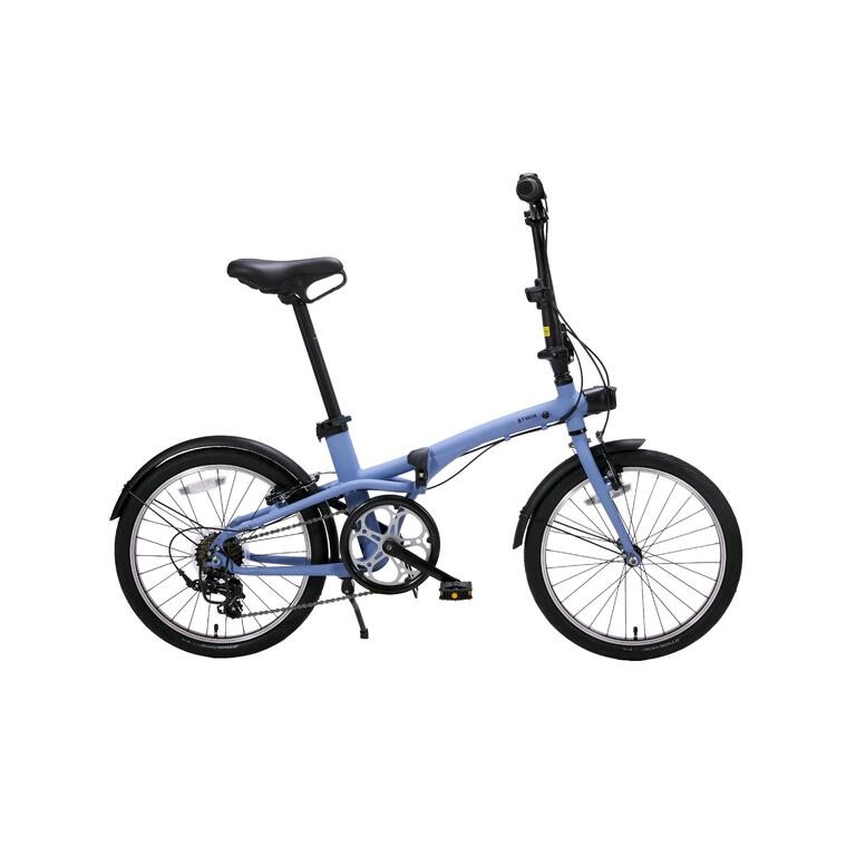 Decathlon BTWIN Sepeda Lipat Fold 500 - Biru Indigo  - 8841757