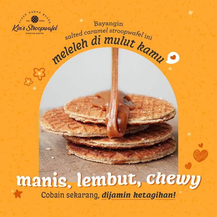 

2 Box (20 Pcs) Original Salted Kins Stroopwafel