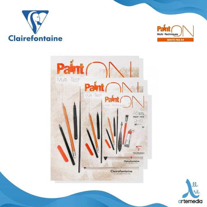 

Buku Sketsa Clairefontaine Paint On A4 White Paper Multi Technique Pad