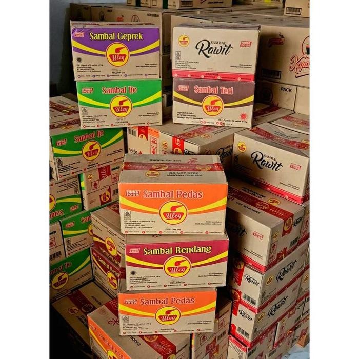 

CTN 10*10*18GR - FINNA SAMBAL ULEG TERASI ISI 100 SACET RASA TERASI RAWIT TERI KEMIRI BAWANG SAMBAL