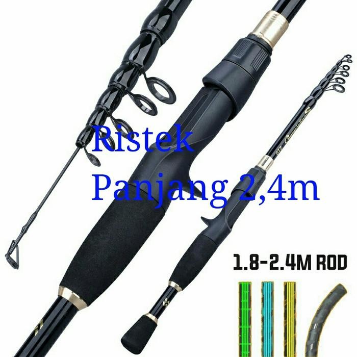 Joran Telescopic Fishing Rod Ultralight Casting 240cm