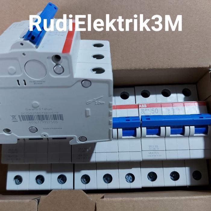 Mcb 3 phase Abb 50A asli PLN Terlaris