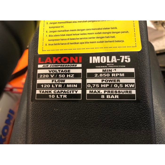 Mesin Kompresor Lakoni Imola 75 / Kompresor Angin Lakoni Imola 75