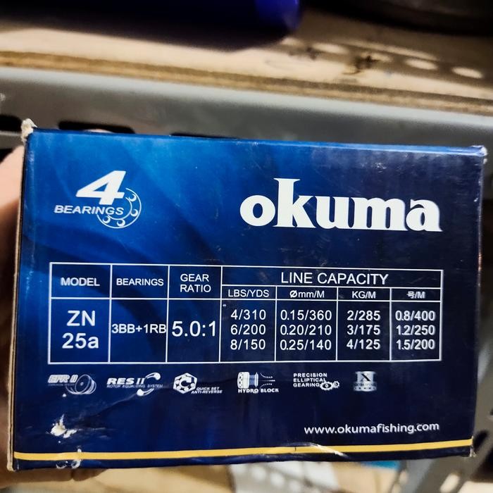 reel okuma zeon 2500 atau 3000 doubel spool