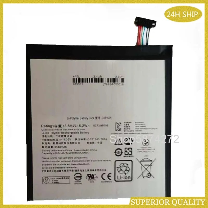 For ASUS C11P1505 Tablet PC Battery For Asus ZenPad 8.0 Z380KL Z380C Z380CX P022 P024 4000mA Battery