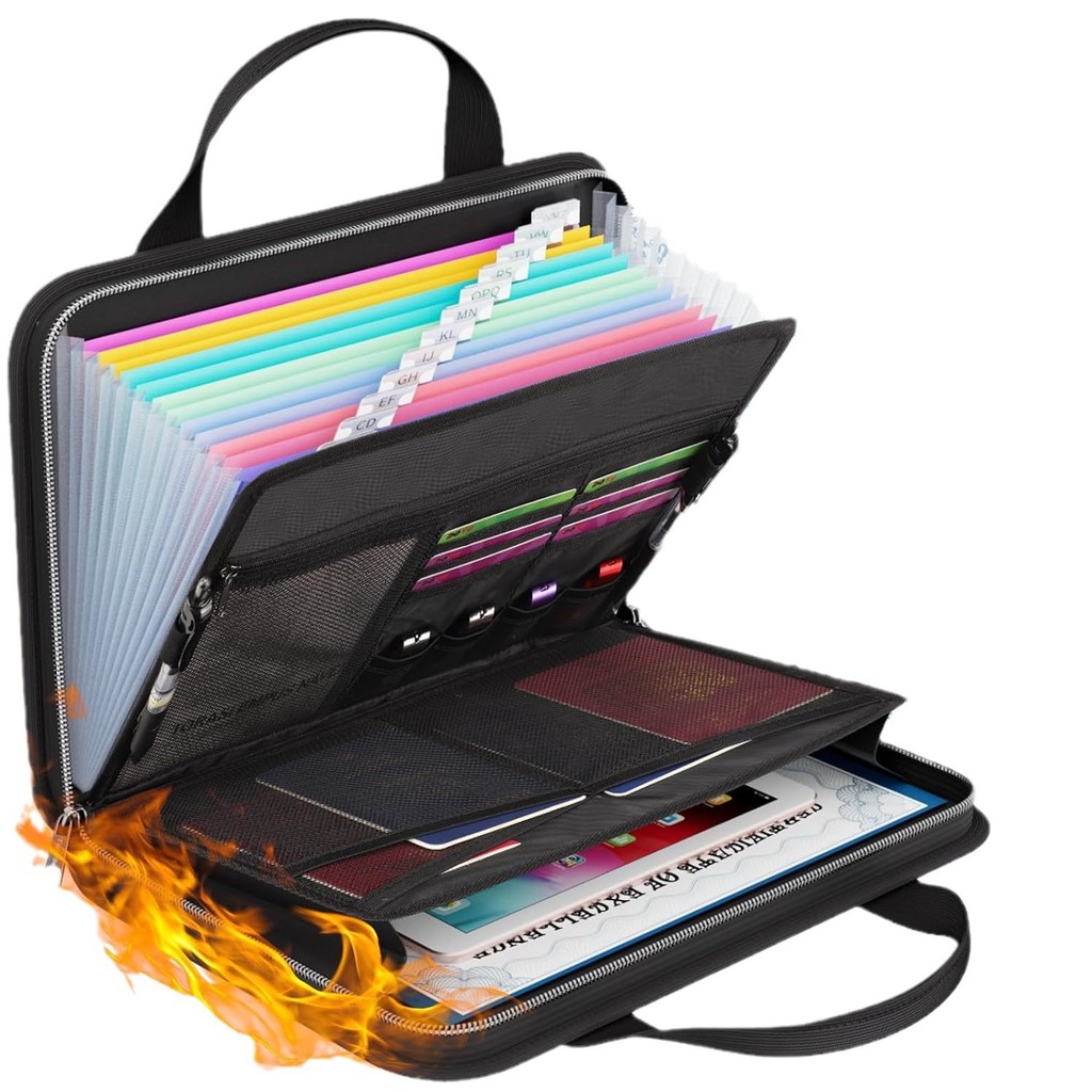 

Map File Dokumen A4 Tahan Api dengan Pegangan - Tas Organizer Dokumen Lipat Akordeon - Material Silika Fiberglass - Warna Hitam - Model Zipper |9066PHZI|