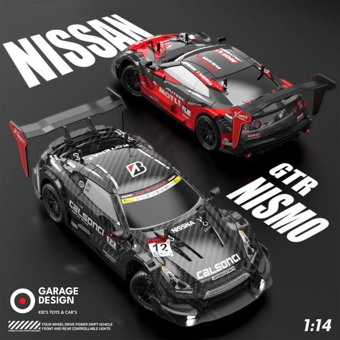 (Terdapat Lampu) Rc Drift 4Wd Proportional Nissan Gtr Nismo 1:14 - Remote Control Mobil Drift 1/14