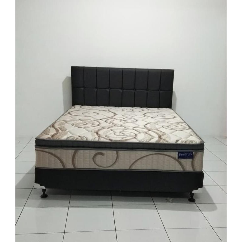 Spring Bed Romance Feelings Plushtop 160 X 200 Coklat Full Set