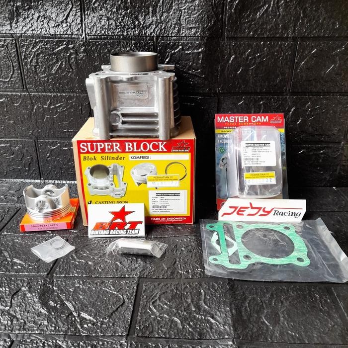 PAKET BORE UP BRT MIO SOUL NOUVO FINO KARBU BLOK PISTON BRT CAST IRO masih ready