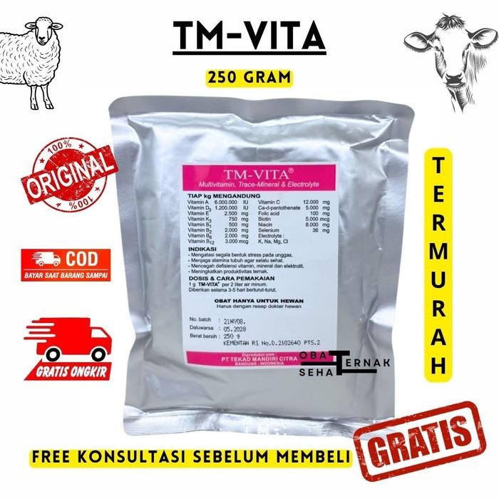 Tm-Vita 250 Gram - Tmc - Multivitamin, Trace Mineral Dan Electrolyte Untuk Ternak