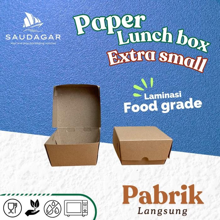 

Paper lunch box small / kotak makan kertas small laminasi