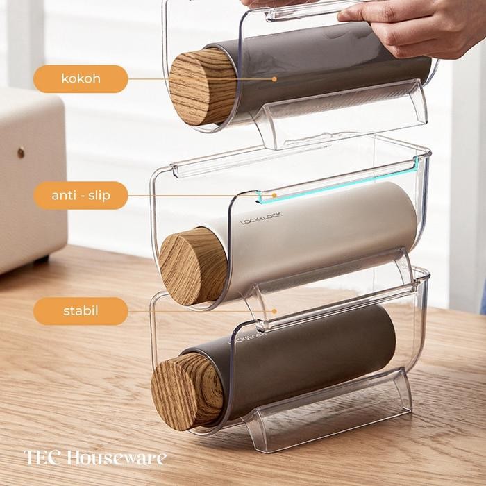 

TECDANA Organizer Tempat Penyimpanan Botol Minum Rak Perlengkapan Dapur Bahan PET Dengan 3 Varian