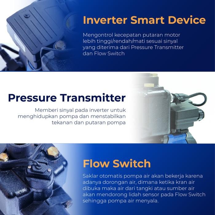 Mesin Pompa Pendorong Booster Pump Inverter Shimizu IBP-375 BIT