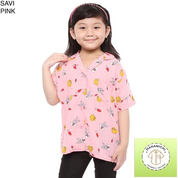 Kiminori SAVI Kemeja Anak Cewek Lengan Pendek