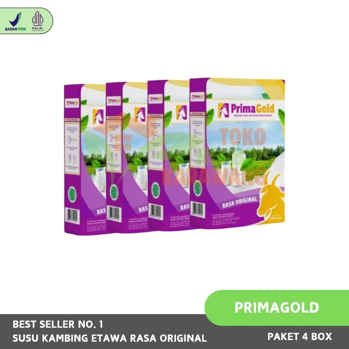 

Paket Hemat 4 Box PRIMAGOLD Susu Kambing Etawa Original Prima Gold