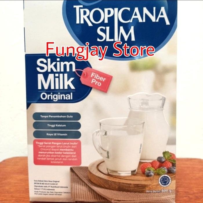 

Tropicana Slim Non Fat Skim Milk Fiber Pro Original/Plain 500gr