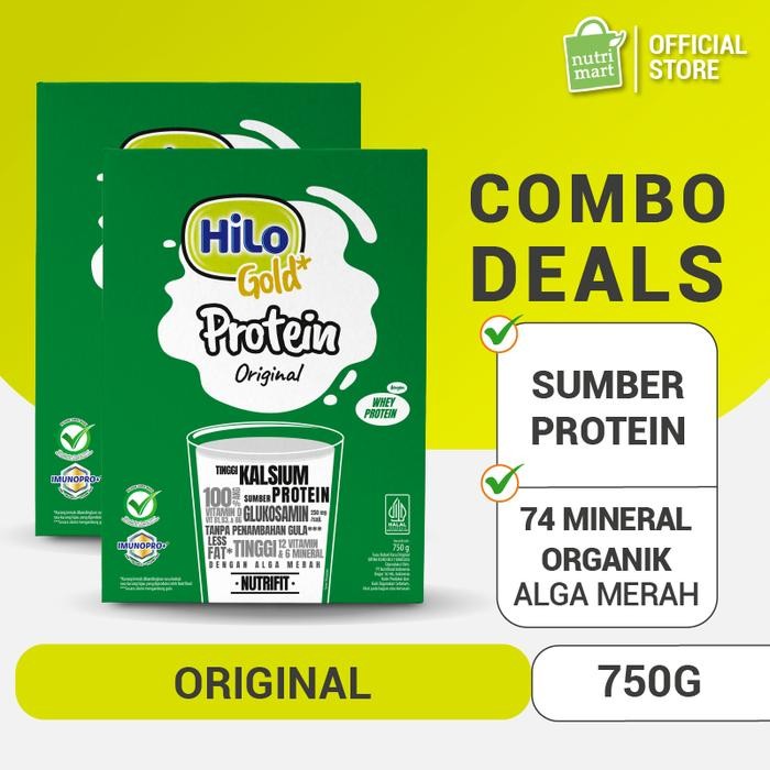 

Twin Pack: HiLo Gold Original (Plain) 750gr - Susu Tinggi Kalsium