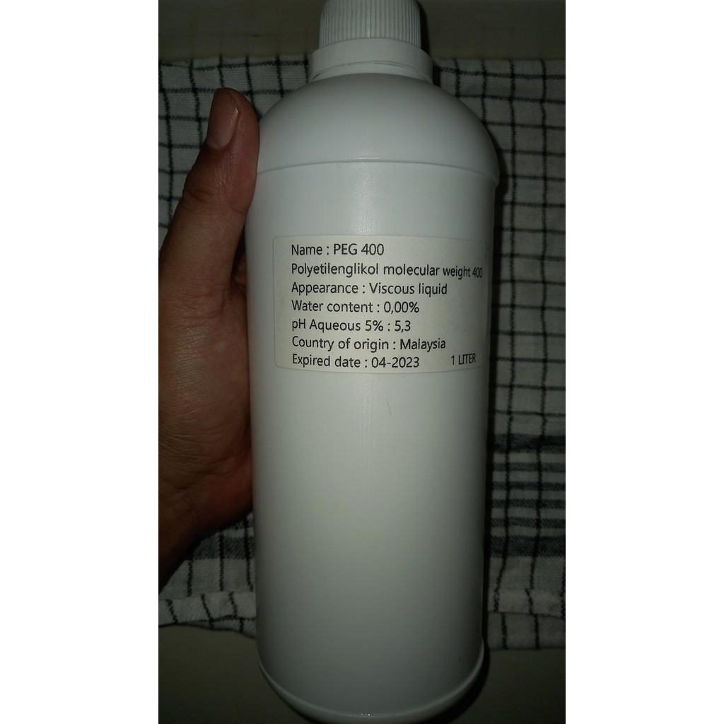 

peg 400 polietilenglikol 400 kemasan 1 liter