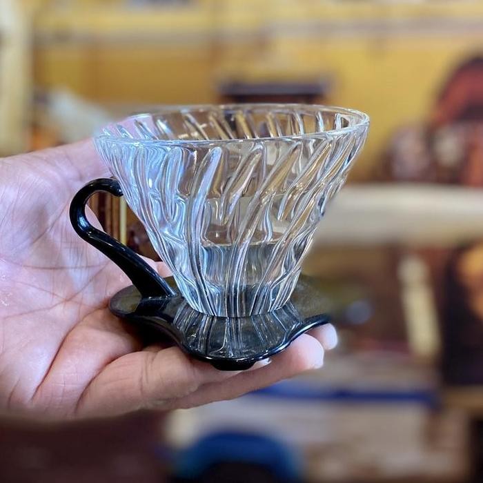 Cof3 Hario V60 02 Glass Dripper V60 Hario 02 Kaca Kapasitas 1-4 Cups