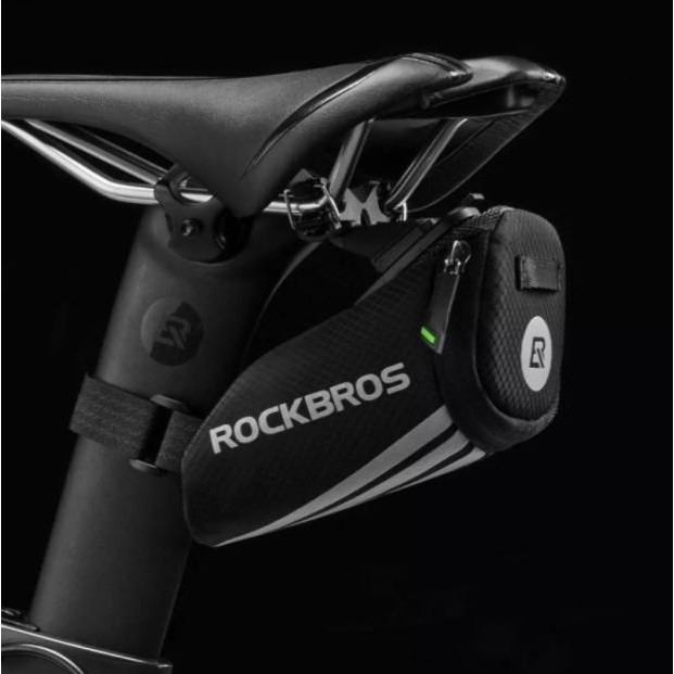 TERMURAH ROCKBROS Tas mini sadel belakang sepeda - Tas Portable Reflektif Nilon