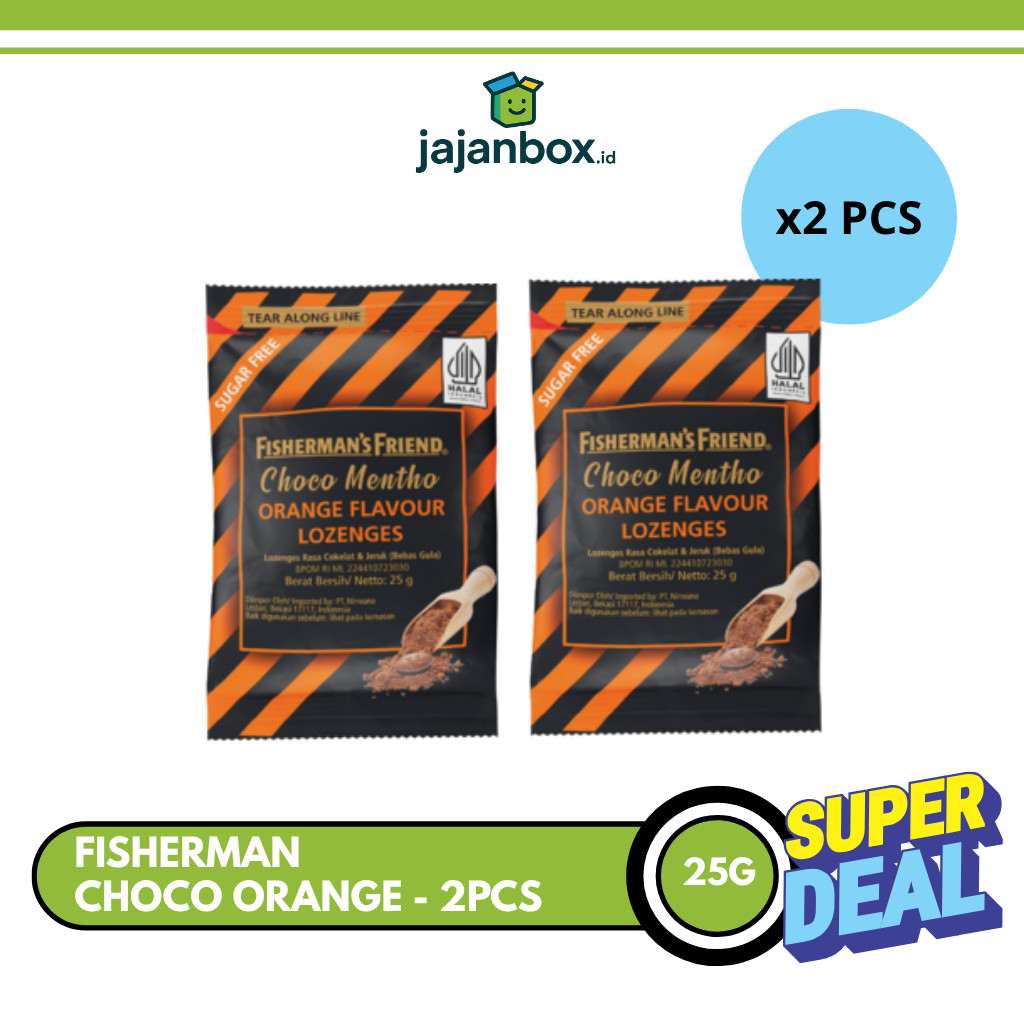 

Fisherman's Friend Choco Orange Permen Mint 25 gr - 2 Pcs