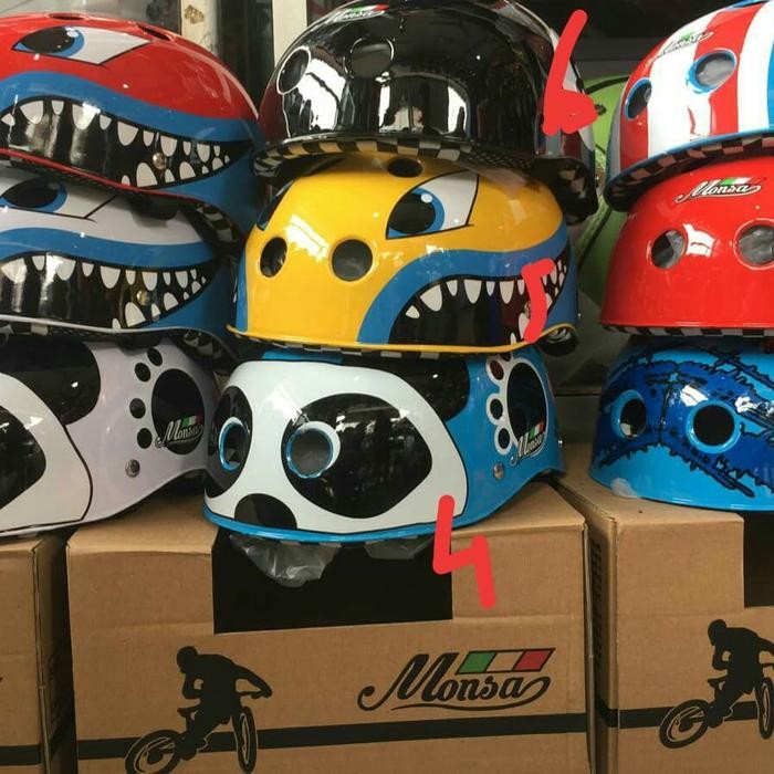 HELM ANAK /HELM SEPEDA SKATING MOTIF KEREN / HELM SEPEDA
