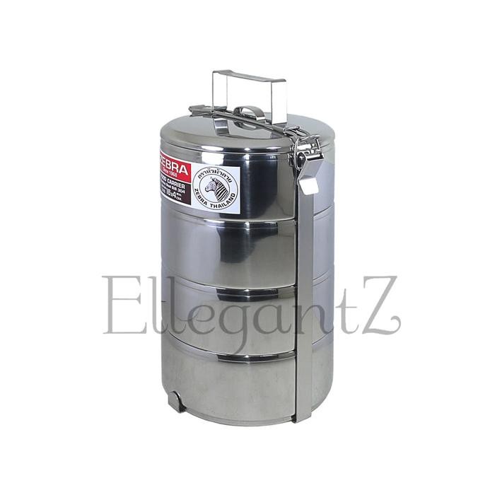 RANTANG MAKAN STAINLESS STEEL ZEBRA 4 SUSUN DIAMETER 16cm ( 150164 )