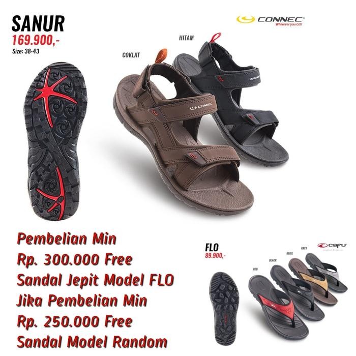 Sandal gunung connec pria model SANUR sendal gunung Connec for men