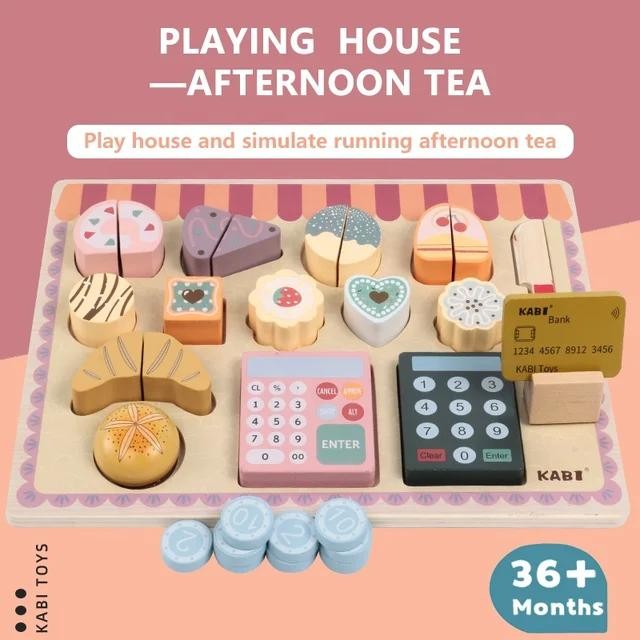 Afternoon Tea Kabi Pretend Play Board/Mainan Kasir Dan Potong Roti