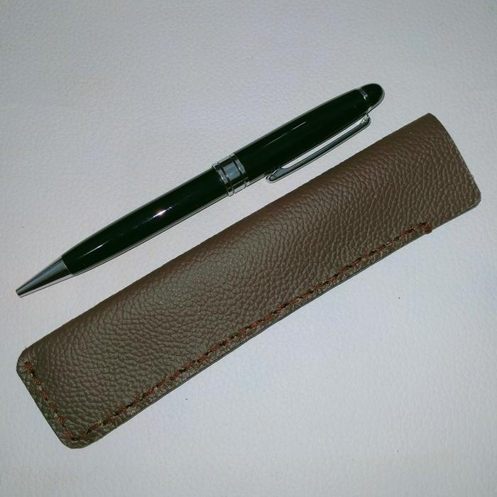 

fountain pen case leather / tempat pen kulit asli - 1 pen