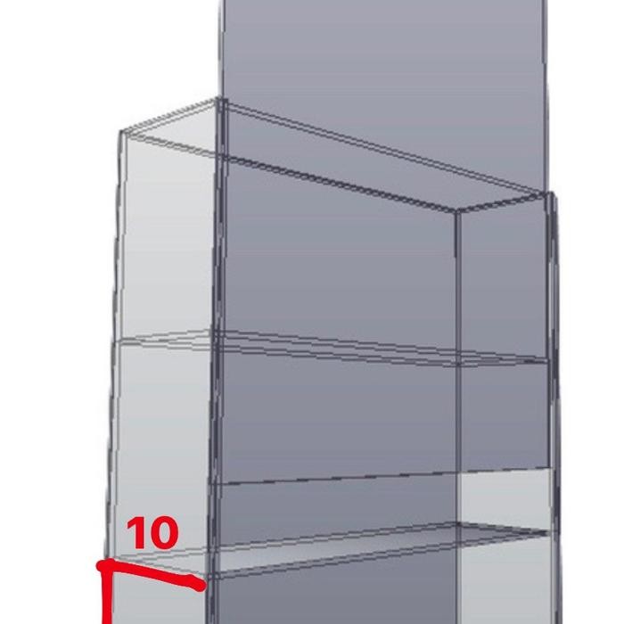 

akrilik rak kabinet 3 susun