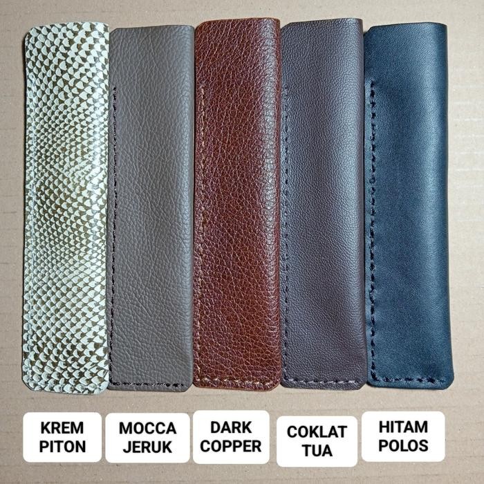 

pen holder kulit asli isi 1 pen - leather pen sleeve