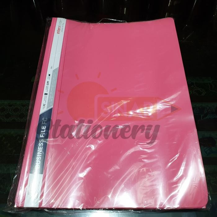 

Map bussinessfile kantong f4 interx pink 1pak isi 12pc