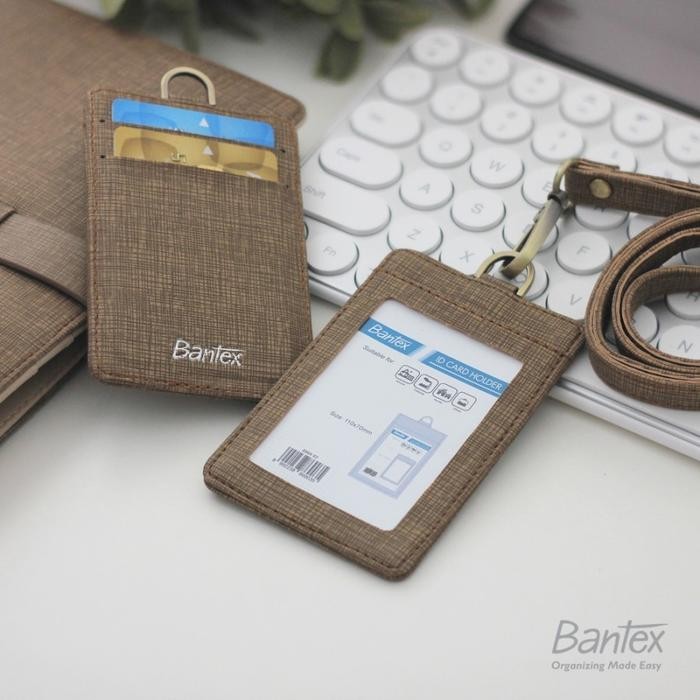 

Bantex Name Tag ID Card Holder Kulit BROWN 8869 03 Tali lanyard / Pcs