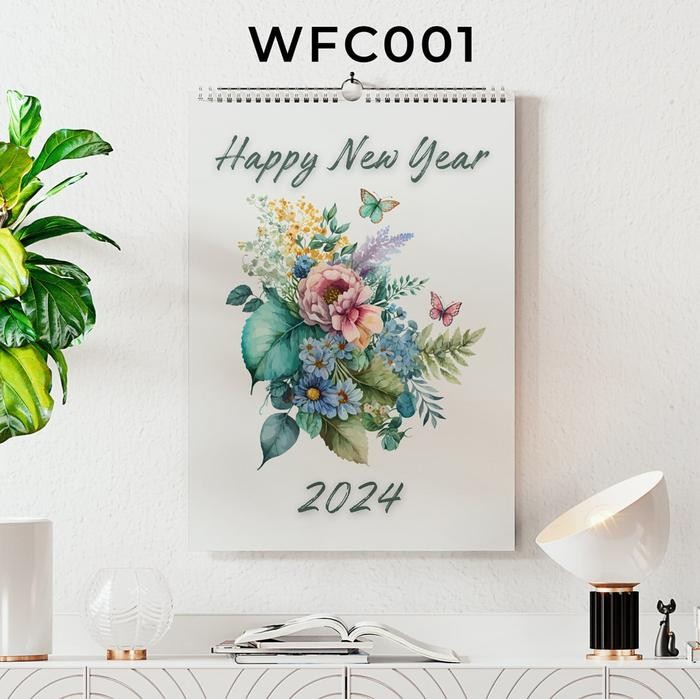 

Kalender Dinding 2024 Kalender Bunga hiasan dekor dinding aesthetic